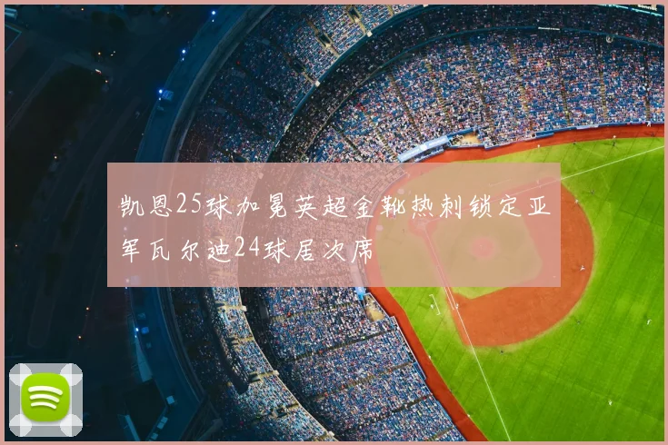 凯恩25球加冕英超金靴热刺锁定亚军瓦尔迪24球居次席